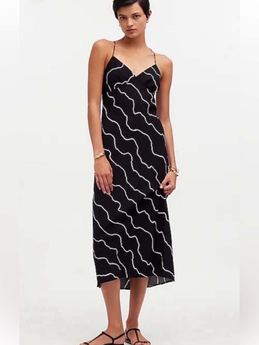 Madewell black slip dress